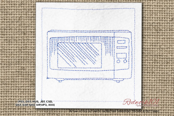 Redwork Microwave Oven